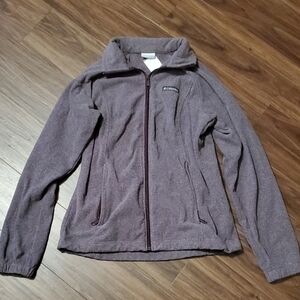 Columbia Heathered Purple Full Zip Fleece Jacket